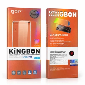 Kính Cường Lực iPhone CHỐNG VÂN TAY, AR Chống Chói Siêu Mượt Chính Hãng Gor x KiNGBON MA-87