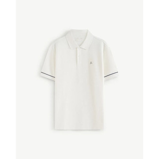 Áo polo nam tay ngắn có hình thêu phối bo tay. Fitted - ROUTINE 10S26POL003P