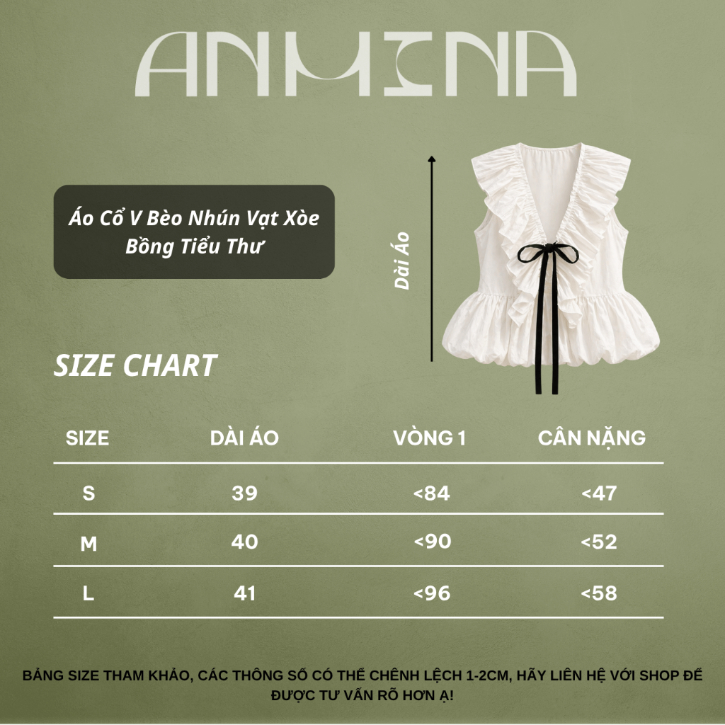 Áo Kiểu Babydoll Nữ Cổ V Bèo Nhún Thắt Nơ Form Rộng Dáng Xòe Bồng Tiểu Thư Hàn Quốc