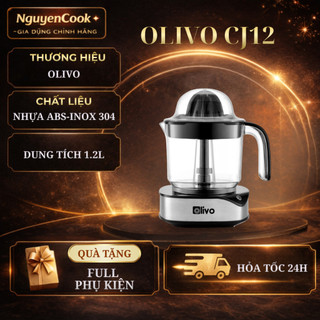 Máy Vắt Cam OLIVO CJ12 - Dung tích lớn 1.2L, Có Hai Đầu Vắt Lớn - Nhỏ,Vắt Kiệt Nước, Sử Dụng Dễ Dàng