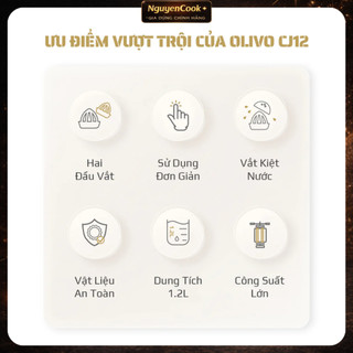 Máy Vắt Cam OLIVO CJ12 - Dung tích lớn 1.2L, Có Hai Đầu Vắt Lớn - Nhỏ,Vắt Kiệt Nước, Sử Dụng Dễ Dàng