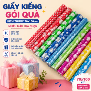 Giấy kiếng gói quà kích thuớc 70x100cm, giấy bóng kiếng gói quà nhiều màu lựa chọn