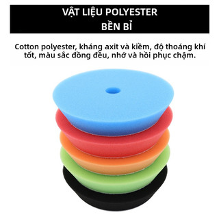 SEAMETAL Combo 5 Miếng Mút Đánh Bóng Xe Giá Tốt 5"/6" Dùng Cho Máy Đánh Bóng Wax Ô Tô