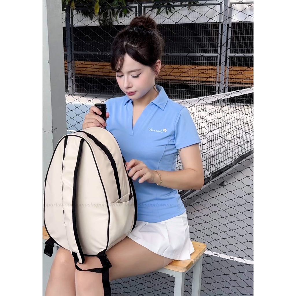 Áo thun thể thao nữ polo cá sấu DAISY BLOOM  Vsmash Sportswear – Co Giãn Gym Chạy Bộ Cầu Lông Yoga Tennis Pickleball