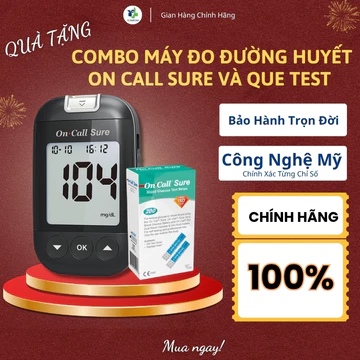 [ Qùa Tặng ] Máy Đo Đường Huyết On Call Sure Máy Test Tiểu Đường Tại Nhà, Bảo Hành Trọn Đời ( Chưa Có Que)