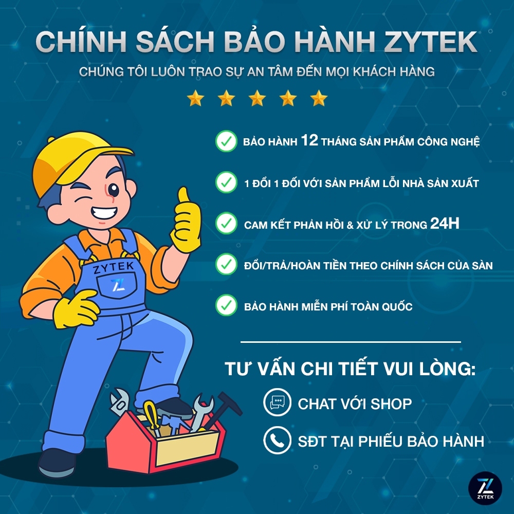 Gương cầu lồi ô tô chính hãng ZYTEK xóa điểm mù, mở rộng góc nhìn, xoay 360 độ, phủ nano chống nước