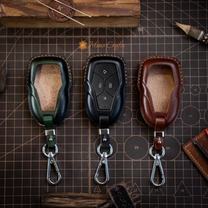 Bao Da Chìa Khóa Mino Crafts Dùng Cho Vinfast Lạc Hồng - VinFast Dòng Mới 2026 VF6 VF8 VF9 Da Bò Khâu Tay
