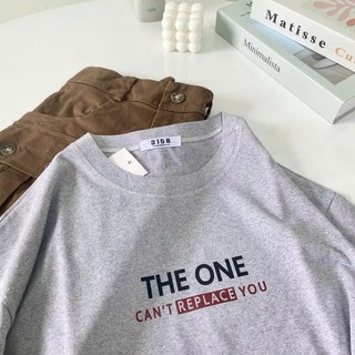 Áo thun phông nữ nam 3158 KONOVA chất liệu cotton form rộng dấu quần unisex in chữ THE ONE