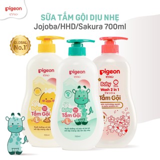 Sữa tắm gội Pigeon 700ml dưỡng ẩm dịu nhẹ cho bé sơ sinh mềm mại an toàn cho da chính hãng