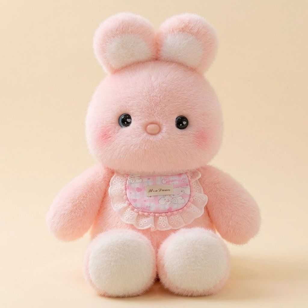 Gấu bông động vật Thỏ Teddy Mèo đeo yếm dễ thương,Thú nhồi bông động vật chạy bộ lông tơ non cao cấp làm quà tặng cho bé