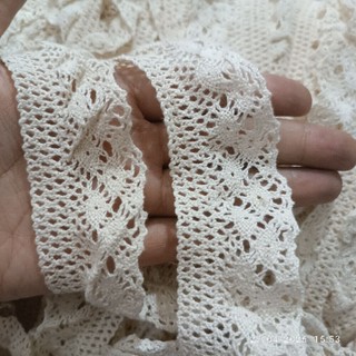 2 -5 mét Ren trang trí kiểu dáng Vintage dày đẹp, ren viền may mặc
