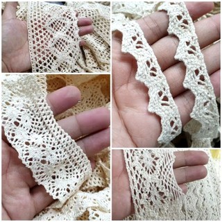 2 -5 mét Ren trang trí kiểu dáng Vintage dày đẹp, ren viền may mặc