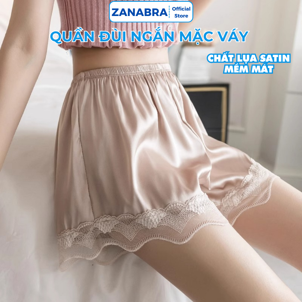Combo 4 Quần Mặc Trong Váy Lụa Mát Mịn, Quần Váy Có Thể Mặc Ngoài Thoải Mái ZANABRA V550