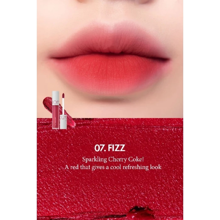 Son Kem Zero Velvet Tint 07 Đỏ Hồng , Son Kem Zero 07 FIZZ (đỏ hồng sen)