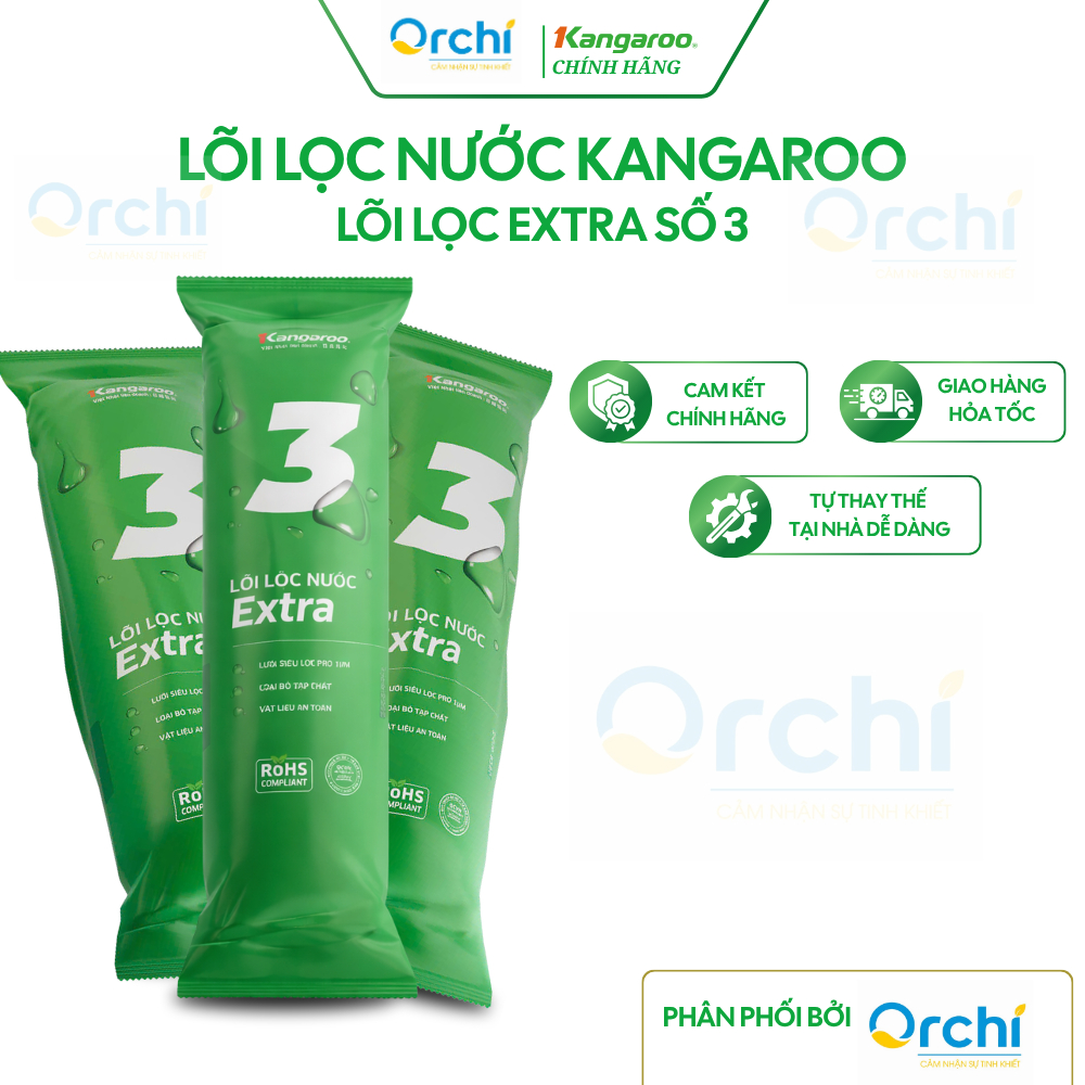 Lõi Lọc Thô Số 3 Kangaroo Extra 1 Micron Cho Máy Lọc Nước Kangaroo Lọc Cặn Siêu Mịn Bảo Vệ Máy Lọc Nước Hiệu Quả
