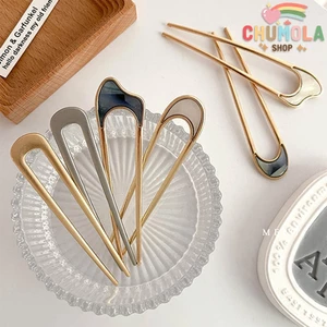 Trâm chữ U viền cong uốn phụ kiện cài tóc nữ xinh xắn cá tính