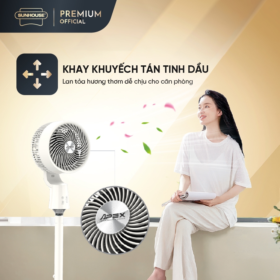 Quạt đứng tuần hoàn không khí Sunhouse Apex APF7320W
