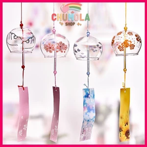Chuông gió Furin thủy tinh phong cách Nhật Bản treo trang trí nhà cửa
