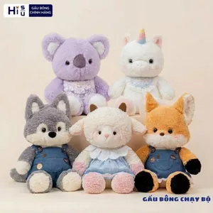 Bộ Gấu Bông Động Vật Chạy Bộ Đáng Yêu, Thú Nhồi Bông Hình Con Vật Lông Tơ Cao Cấp Làm Quà Tặng Cho Bé,Bạn Gái