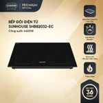 [HỖ TRỢ LẮP ĐẶT] Bếp đôi điện từ Sunhouse SHB82032-EC - Booster nấu nhanh - 9 mức chỉnh, có tính năng slow cook — ảnh 1