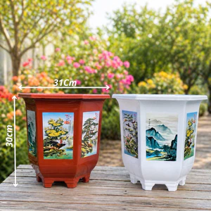 Combo 3 Cái Chậu Nhựa Lục Giác 300 In [31x30]
