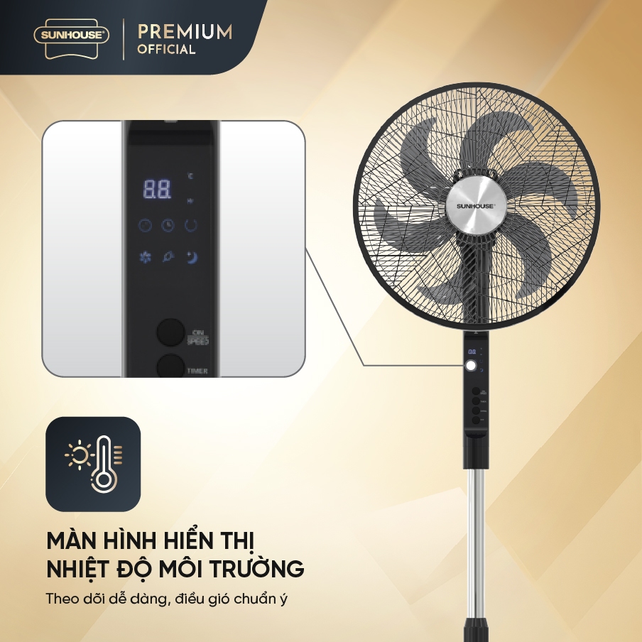 Quạt đứng 6 cánh Sunhouse SHD7356B