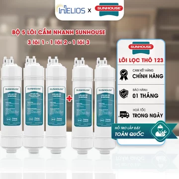 Bộ Lõi Lọc Đúc Nối Nhanh Chính Hãng Sunhouse Dùng Cho Máy Lọc Nước Sunhouse SHA8818K, SHA8878KV,...