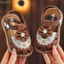 Dép Sandal Quai Hậu Bé Gái ShinHome Mềm Êm Nơ kèm Hoa Cho Bé Gái 1-5 Tuổi (size to)