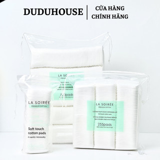 Bông Tẩy Trang La Soirée Premium Cotton Hai Dạng Vuông và Tròn Duduhouse