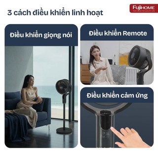 Quạt tuần hoàn không khí điều khiển bằng giọng nói Fujihome CFR04-VOICE Thiết kế sang trọng–Hiện đại
