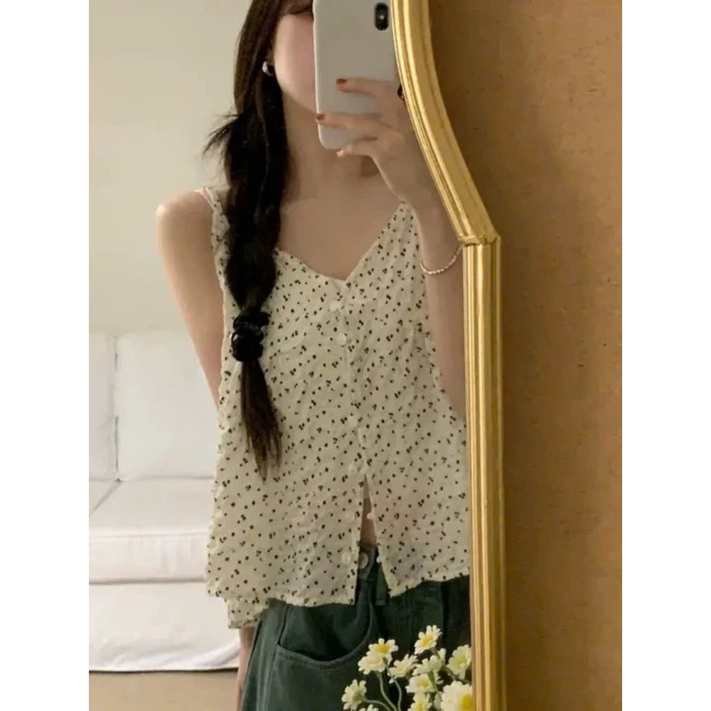 ÁO NỮ HOA SỐP MỊN HAI DÂY