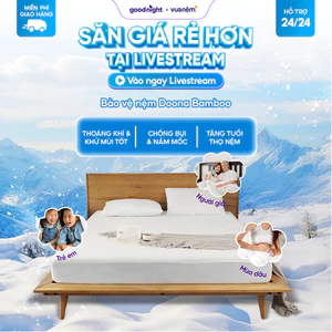 Bảo vệ nệm Doona Bamboo 30cm chống bụi bẩn nấm mốc, khử mùi thoáng khí, thoát nhiệt tối ưu