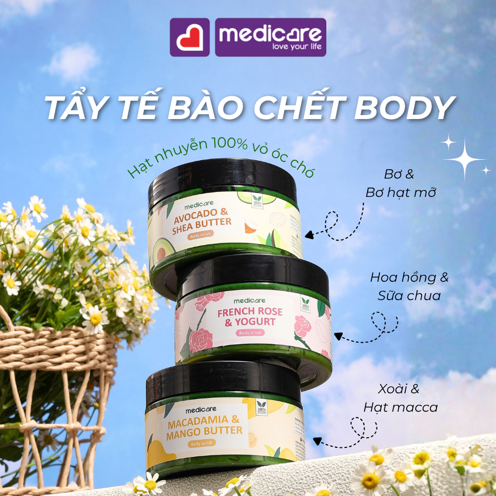 Tẩy tế bào chết MEDiCARE body scrub 250g