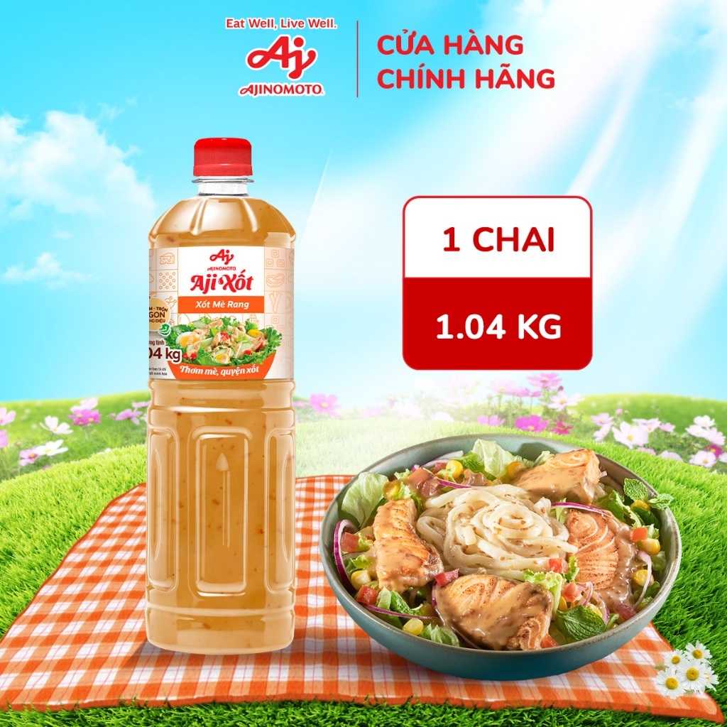 Xốt Mè Rang - Aji-Xốt - Chai 1,04kg Dùng Chấm Trộn Phủ