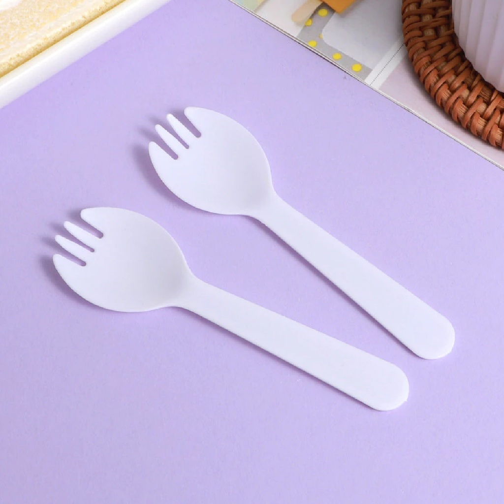 Set 20 Thìa Dĩa Nhựa Mini Futuris Store – Muỗng Nhựa Ăn Bánh Kem, Bánh Bông Lan Dùng 1 Lần Tiện Lợi Siêu Xinh
