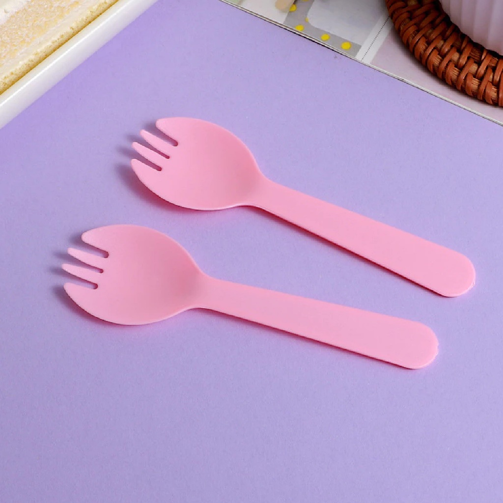 Set 20 Thìa Dĩa Nhựa Mini Futuris Store – Muỗng Nhựa Ăn Bánh Kem, Bánh Bông Lan Dùng 1 Lần Tiện Lợi Siêu Xinh