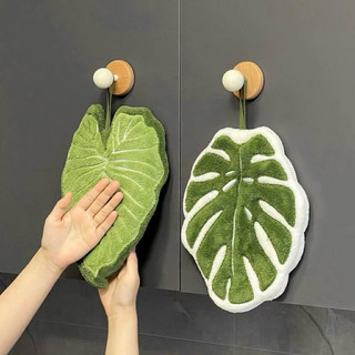 khăn lau tay nhà bếp hình lá cây,khăn lau tay nhà tắm Decor