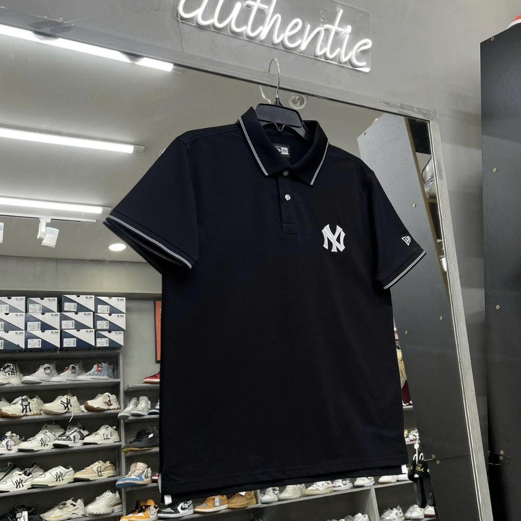 Áo Polo New Era New York Yankees Đen Trắng, Tinh Tế Sang Trọng, Trẻ Trung xuống Phố