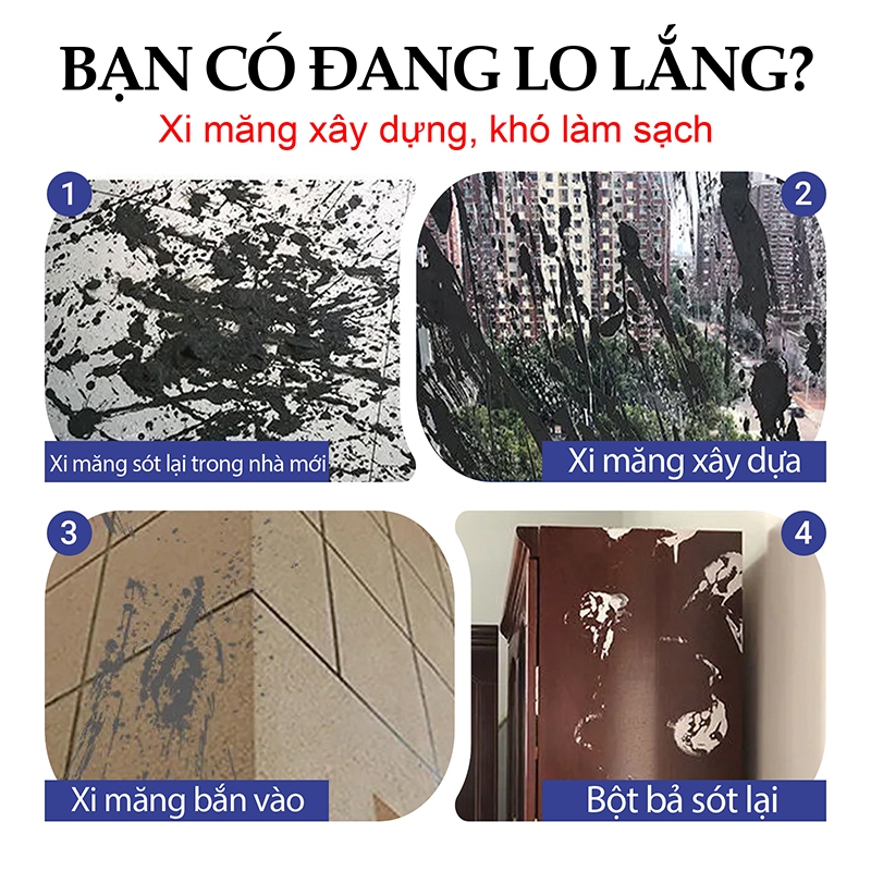 Dung Dịch Tẩy Xi Măng，Xịt làm Trên Nền Gạch Sau Thi Công，An Toàn Dung Dịch Tẩy Xi Măng Bám Dính Trên Sàn, Tường, Gạch Me