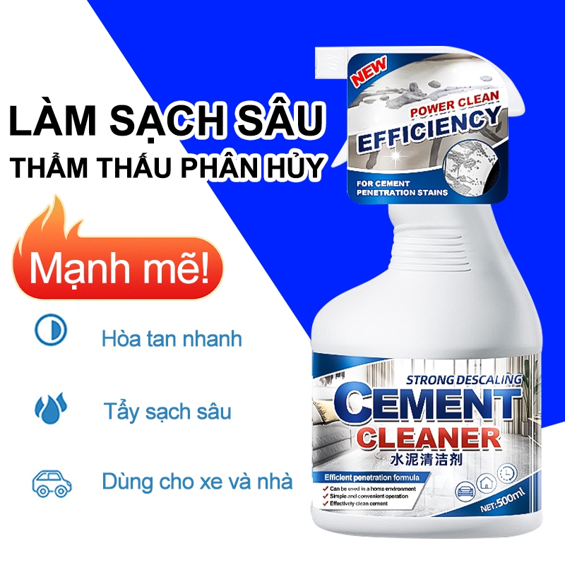 Dung Dịch Tẩy Xi Măng，Xịt làm Trên Nền Gạch Sau Thi Công，An Toàn Dung Dịch Tẩy Xi Măng Bám Dính Trên Sàn, Tường, Gạch Me