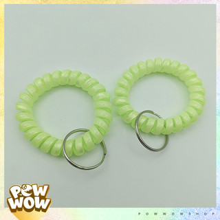 Vòng Dây Lò Xo Móc Khoá Cổ Tay Nhựa Nhám Mờ Nhiều Màu Phong Cách Đơn Giản Tinh Tế Pastel Dùng Gắn Chìa Khoá Bảng Tên