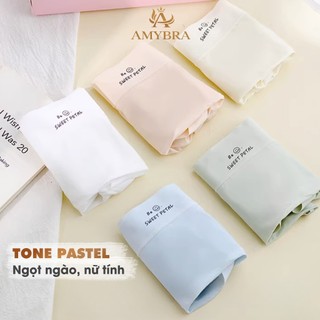 Hộp 5 Quần  Boxer Nữ Chất Su Cao Cấp Thoáng Mát, Quần Bảo Hộ Dạng Đùi Cạp Cao ôm Dáng Không Lộ Viền AMYBRA