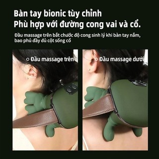 Máy Massage Cổ Vai Gáy Mô Phỏng Bàn Tay nhiệt hồng ngoại 45°C giảm đau mỏi hiệu quả (hàng tốt)