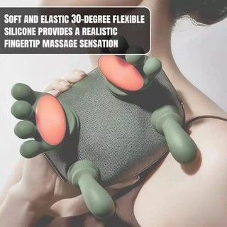 Máy Massage Cổ Vai Gáy Mô Phỏng Bàn Tay nhiệt hồng ngoại 45°C giảm đau mỏi hiệu quả (hàng tốt)