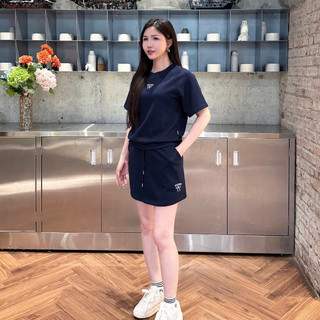 Set chân váy Nữ GUNO tay raglan logo thêu Nơ Cao cấp thời trang vải Modal Cool mềm mát 26VG43