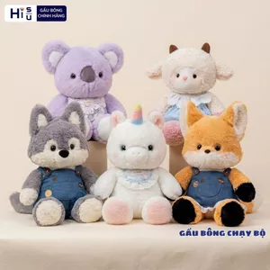 Bộ Gấu Bông Chạy Bộ Động Vật Hình Chó,Cáo,Cừu Lông Tơ Mềm Mại Dễ Thương Làm Quà Tặng Sinh Nhật Cho Bé,Bạn Gái