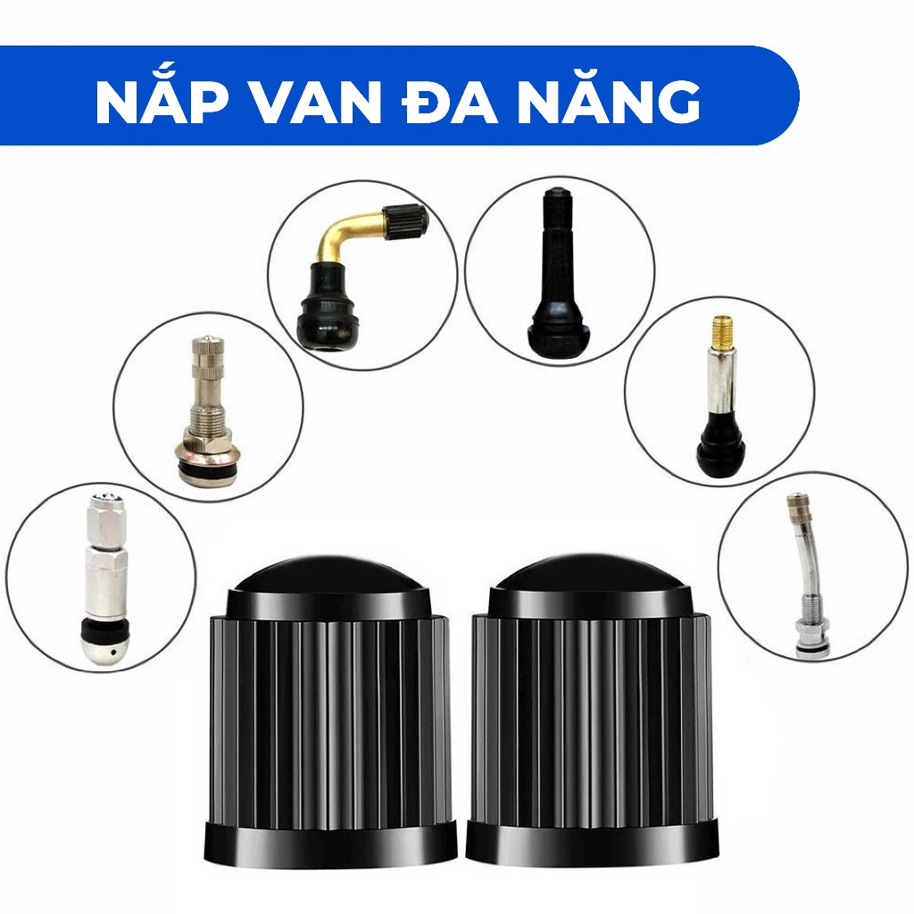 Set 10 Nắp Van Lốp Bánh Xe Màu Đen Futuris Store – Nắp Đậy Van Xe Hơi, Xe Máy, Xe Đạp Chống Bụi Tiện Lợi