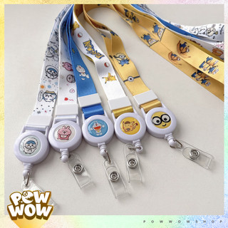 Dây Đeo Thẻ Nhân Viên Tơrua Kéo Rút Phong Cách Nhân Vật Hoạt Hình Đáng Yêu Cute Chiikawa, Mario, Stitch, Totoro, Sanrio