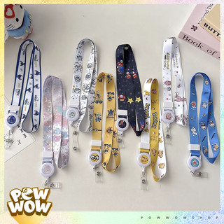 Dây Đeo Thẻ Nhân Viên Tơrua Kéo Rút Phong Cách Nhân Vật Hoạt Hình Đáng Yêu Cute Chiikawa, Mario, Stitch, Totoro, Sanrio