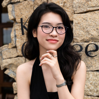 Kính Mắt Dáng Oval 8033 Eye Plus Gọng Nhựa TR Càng Titanium IP Bọc Nhựa Nhẹ Bền Thời Trang Unisex